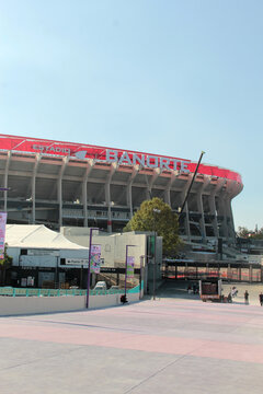Mexico City, Mexico - Mar 26, 2026: Estadio Banorte is the new name of the historic Estadio Azteca in Mexico City, after its renovation for the 2026 FIFA World Cup