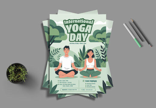 International Yoga Day Event Flyer Design