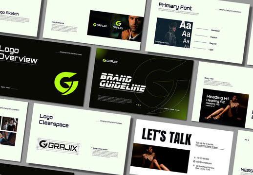 Modern Brand Identity Guidelines Presentation Design