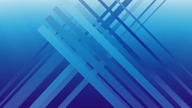 Abstract blue gradient background with dynamic diagonal lines and stripes