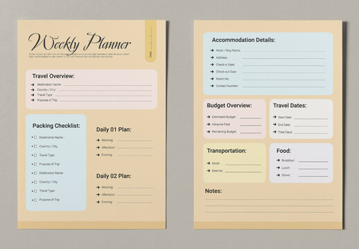 Weekly Planner Template