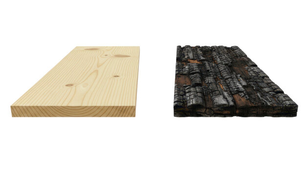 Raw Wood Plank Versus Charred Wood Plank