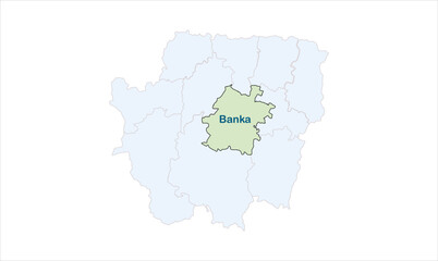 Fototapeta premium High reg of Banka map high quality professional illustration image graphic suitable for digital media marketing presentations and creative design proj