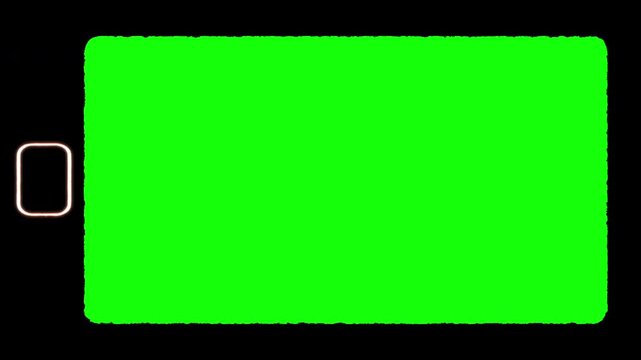 Super 8 mm movie frame with green screen background
