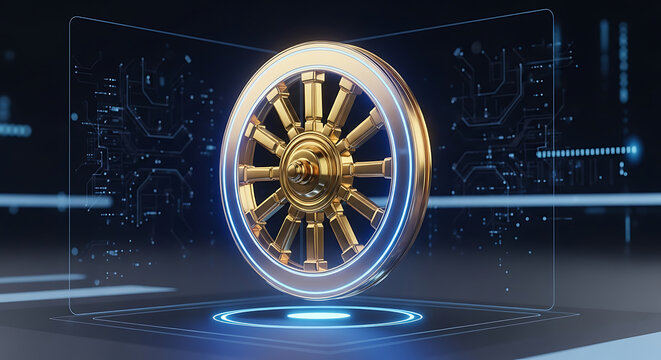 Dharmachakra Wheel Gold UI