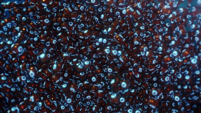 Artificial intelligence concept social network internet make shape of human brain animation