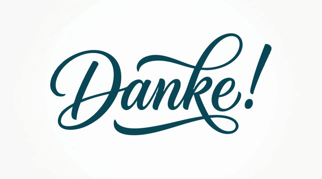 Danke Calligraphy - Elegant German Thank You Lettering Design