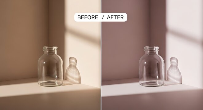 Before and after photo editing comparison.