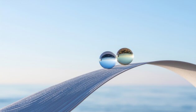 Glass balls on paper.