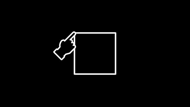 A square frame with a diagonal line across the corner represents a missing image placeholder, broken media, or an empty picture slot awaiting content