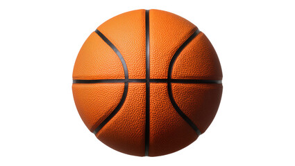 Fototapeta premium Orange textured Basketball with black lines and seams