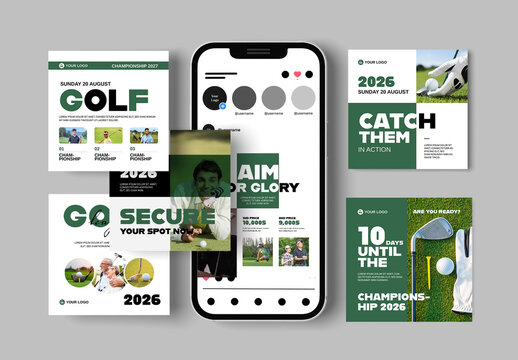 Golf Competition Social Media Post Template