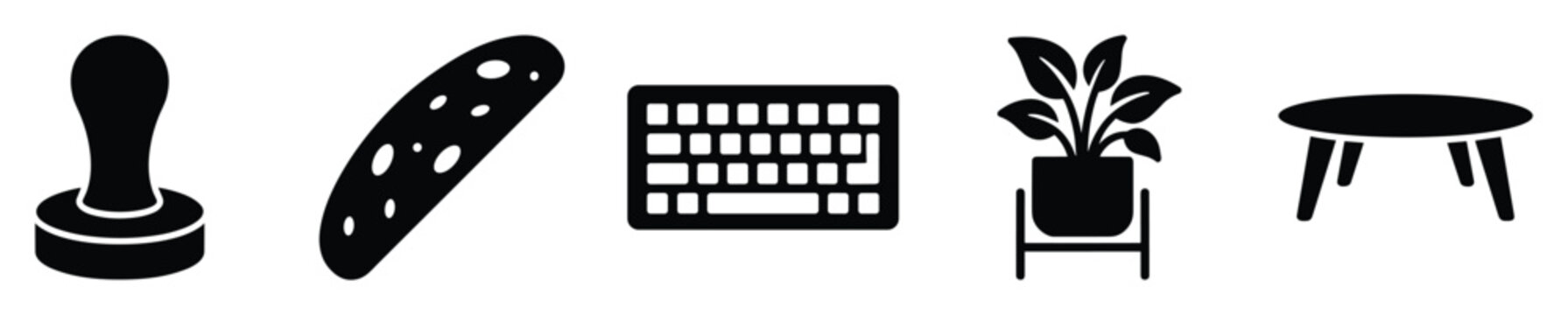 Diverse collection of daily objects including kitchenware, food, technology, and home decor items perfect for various design projects and digital presentations