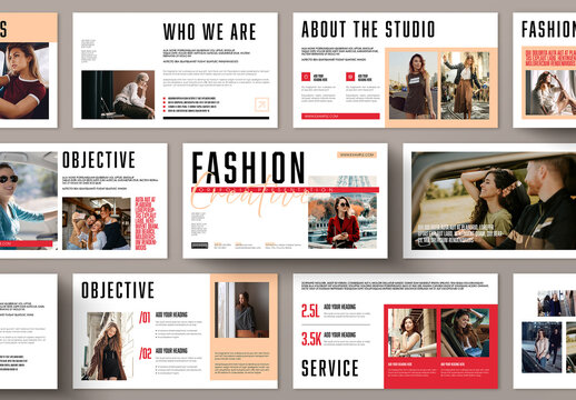 Stylish Fashion Portfolio Presentation Template
