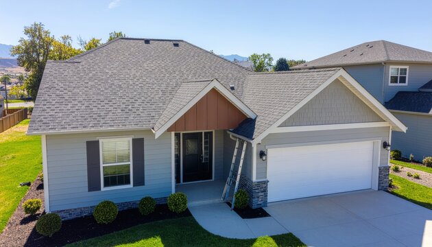 New Home Exterior Daytime.