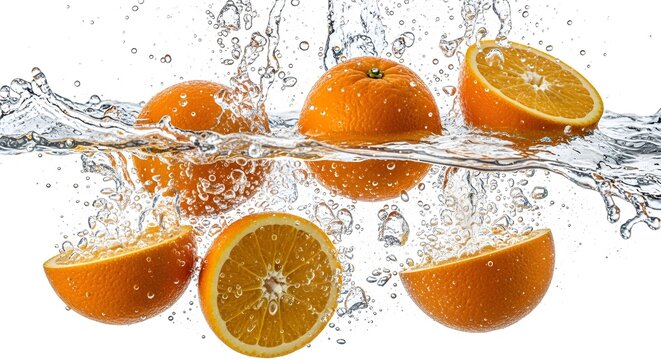 Jeruk segar dalam air