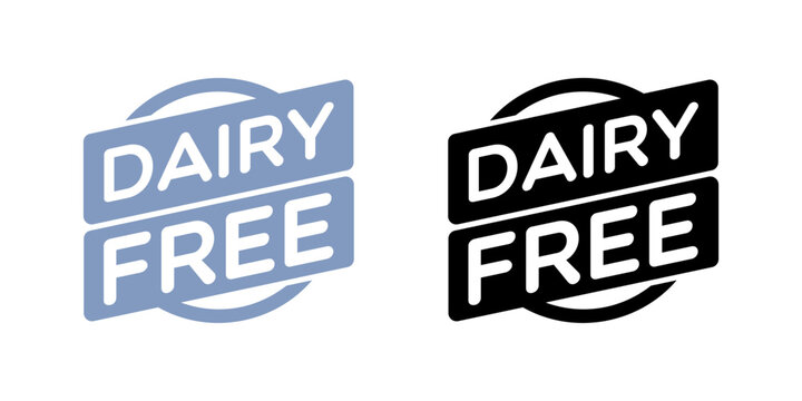 Vector Dairy Free Labels