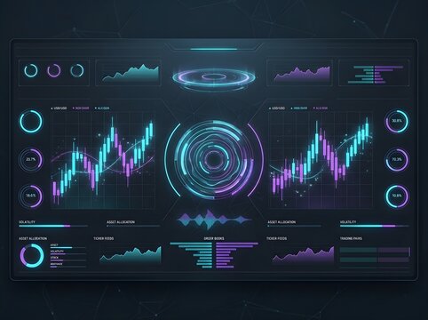 Graph Stock Chart Stock Market Digital FUI Concept [cite: 4]