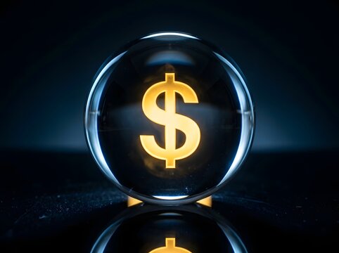 Dollar Glass Ball Financial Future Concept [cite: 3]