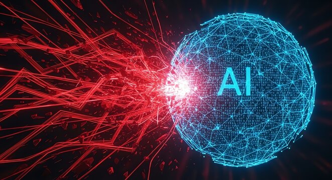 Artificial intelligence network with data stream collision
