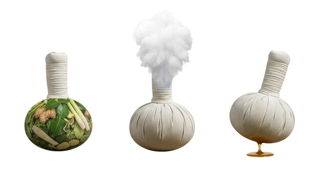 Herbal Massage Balls with Steam and Oil