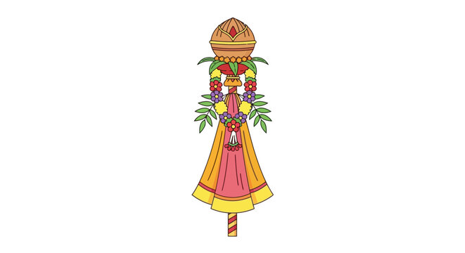 Traditional Indian Festival Dance Costume.