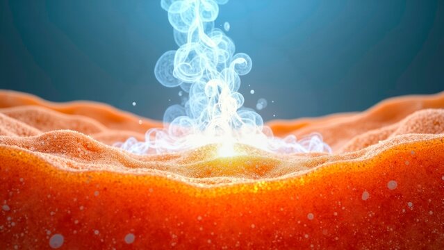 Golden Sand Dune with White Smoke