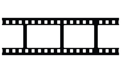 Obraz premium Film strip frame icon isolated on white background for cinema and photography design projects