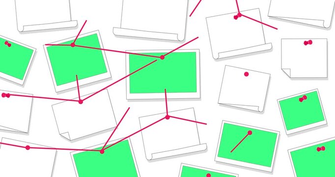 Animation investigation board unique chroma key green screen abstract