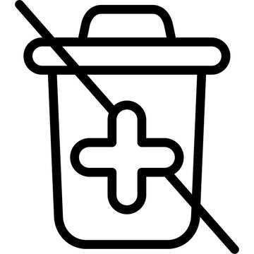 Trash slash plus Icon