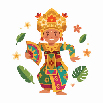Balinese legong Dance woman.eps