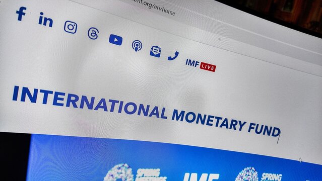 a computer screen displaying the IMF website