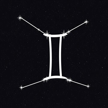 Gemini Zodiac Symbol Star Sign.