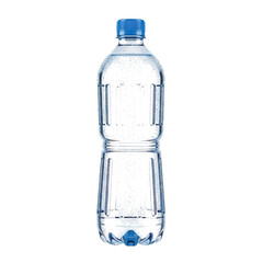 Naklejka premium Clear Plastic Bottled Water with Cap, Perfectly Displayed Isolated on Transparent Background