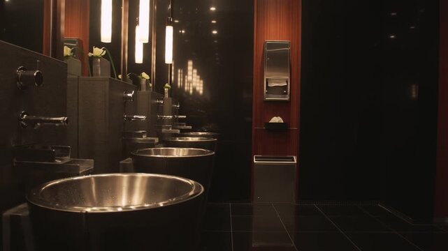 A nice looking bathroom at a hotel.