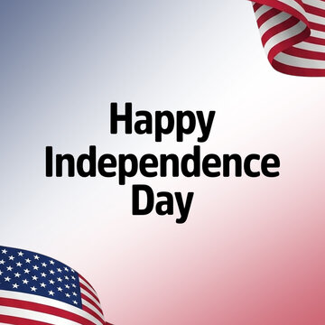 USA Happy Independence Day patriotic celebration with American flag festive background design For Social Media post