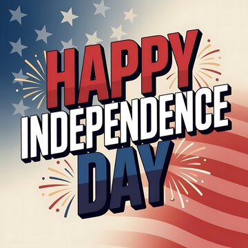 USA Happy Independence Day patriotic celebration with American flag festive background design For Social Media post