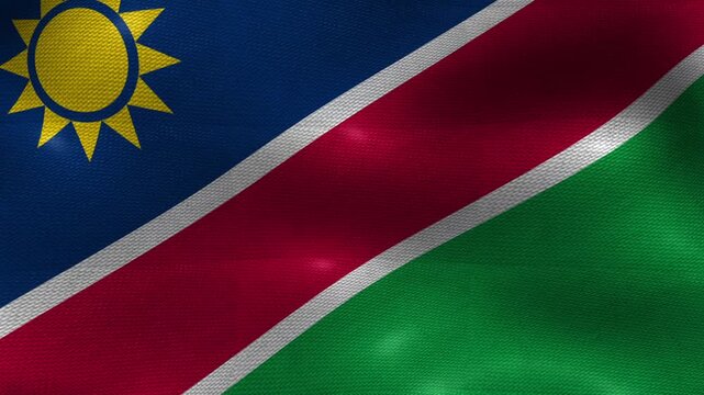 Namibia Namibian Flag Textured Background Waving