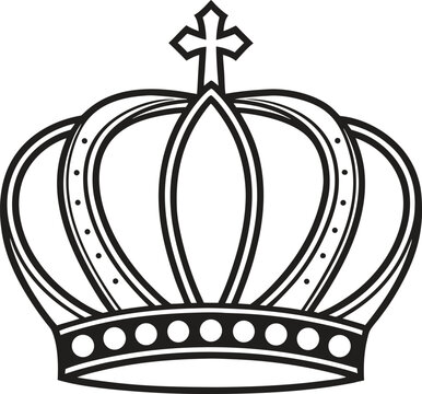Regal Royal Crown Outline Symbolizing Absolute Authority Power and Monarchy