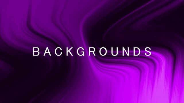 Vibrant purple and black abstract fluid wave background with the word BACKGROUNDS in white text centered across the creating a dynamic and flowing visual effect digital and artistic