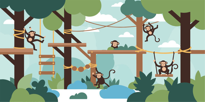 monkey primate nature forest jungle green wildlife