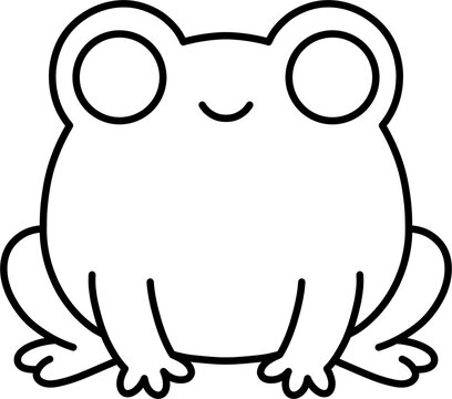 개구리 흑백