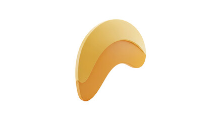 Fototapeta premium Abstract Yellow and Orange Curved Shape