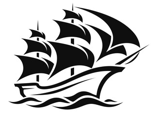 Depicting Create Bold Stroke Sailing Ship Classic Boa Elegant Premium Digital Asset © adobe1 stock
