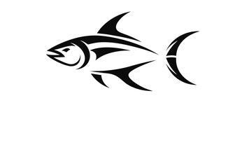 Fototapeta premium Stunning Create Bold Stroke Tuna Fish Side Profile Professional Photo