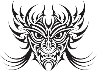 Obraz premium Showcasing Create Bold Stroke Tribal Tattoo Warrior Vibrant Creative Visual