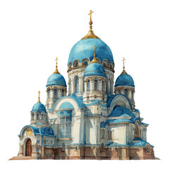 Fototapeta premium Christianity - orthodox watercolor object isolated png.