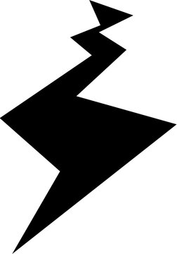 Black lightning bolt illustration