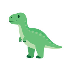 Fototapeta premium Cartoon tyrannosaurus rex stands on a white background