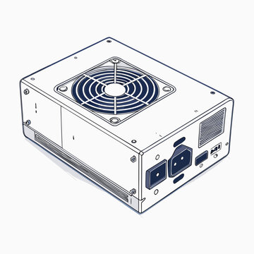 Dynamic Bold Stroke Power Supply Unit Psu High-Quality Stock Image